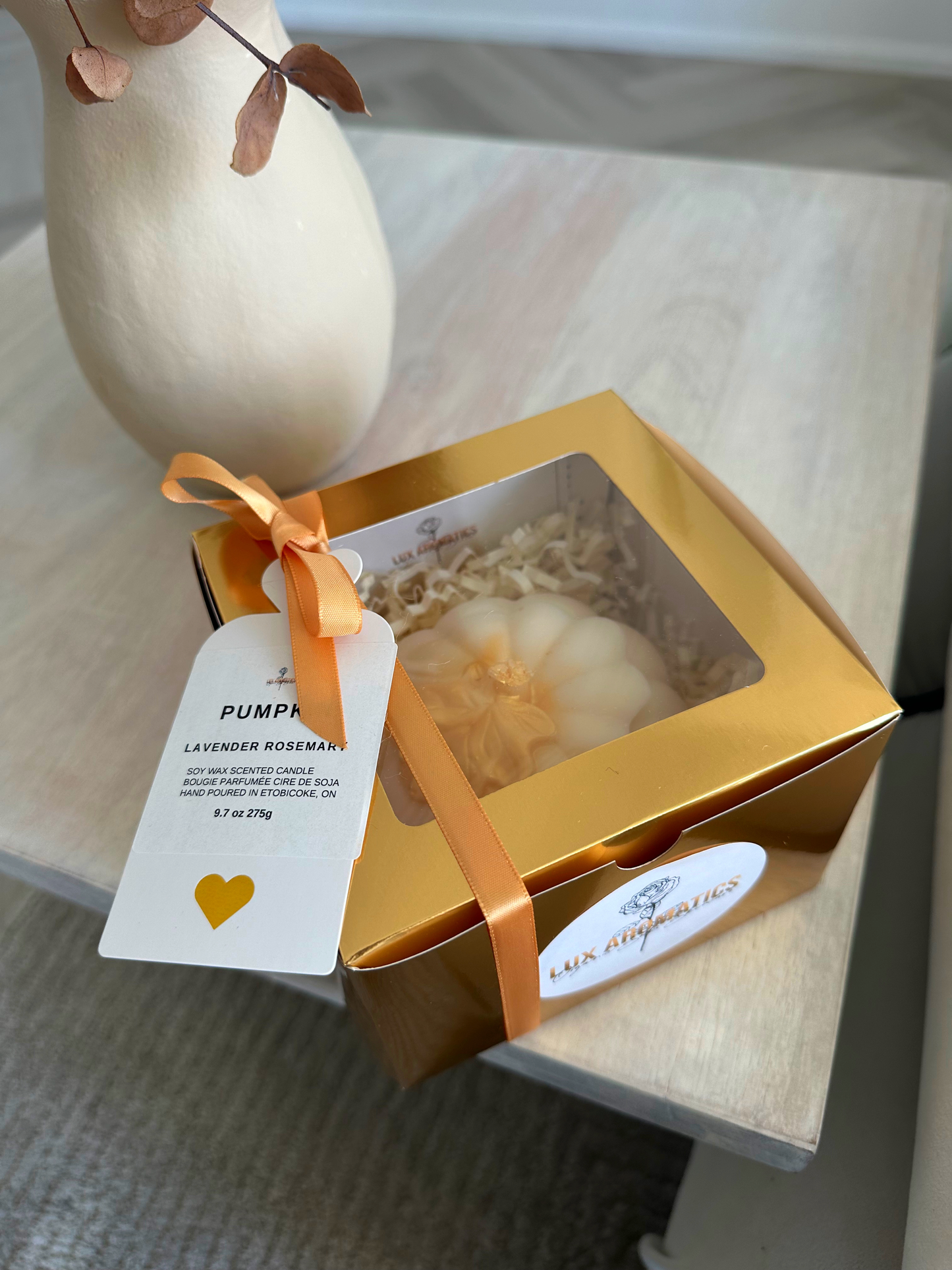 Pumpkin Decor Candle. Elevate your autumn ambience with our exquisite handmade decor pumpkin candles. Made with premium soy wax and cotton wicks, these candles are designed to infuse any room with a cozy atmosphere. Choose between the delightful aroma of pumpkin spice or opt for the unscented option for a more subtle touch.