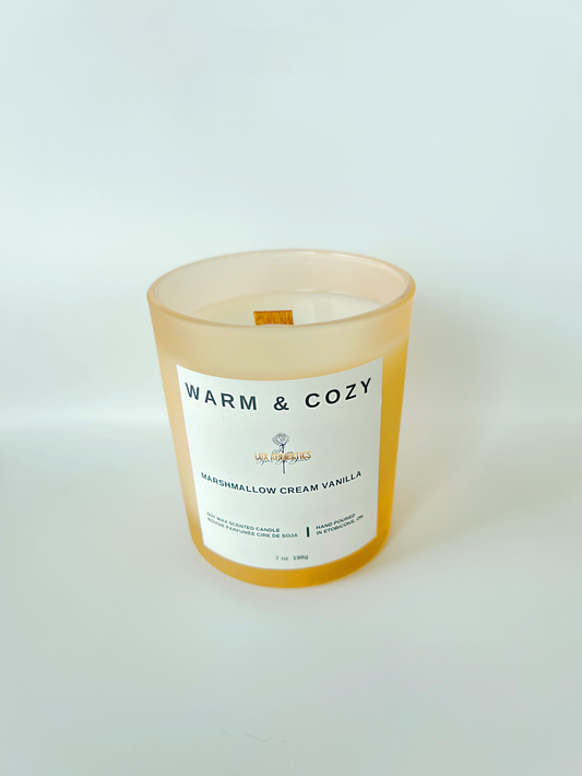 Warm & Cozy - Marshmallow Cream Vanilla Fall candle